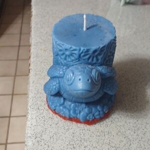 Charming Blue Turtle Candle Holder